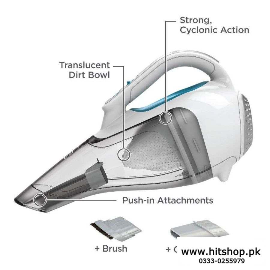 Black ND Decker Cordless Lithium Hand Vacuum 